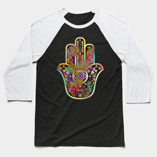 HAMSA Baseball T-Shirt by aklara